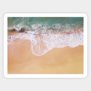 Sand and sea, crashing waves Sticker